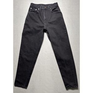 VTG Levis 551 Jeans Womens 8 Medium Black Relaxed Tapered Denim 1995 Made in USA